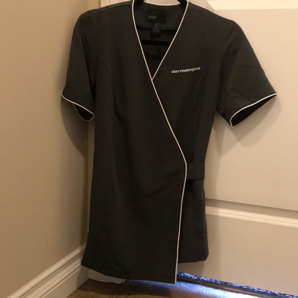 Dermalogica embroidered scrub top
